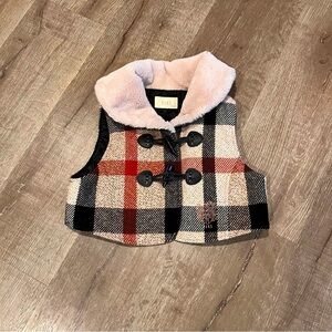 Daks London children’s fleece lined plaid designer quality vest -11 year…